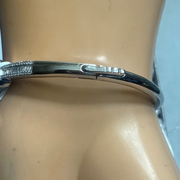 BRACELET, DIAMOND, BANGLE, 7.25”. ELEGANT, ART DECO - Picture 3 of 13